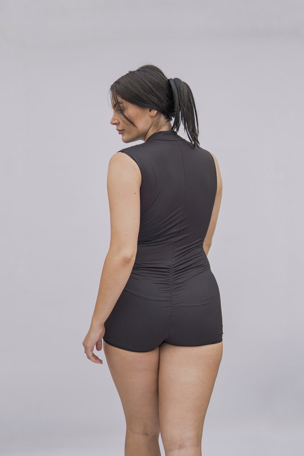 Sculpting Sleeveless Swimsuit with Shorts