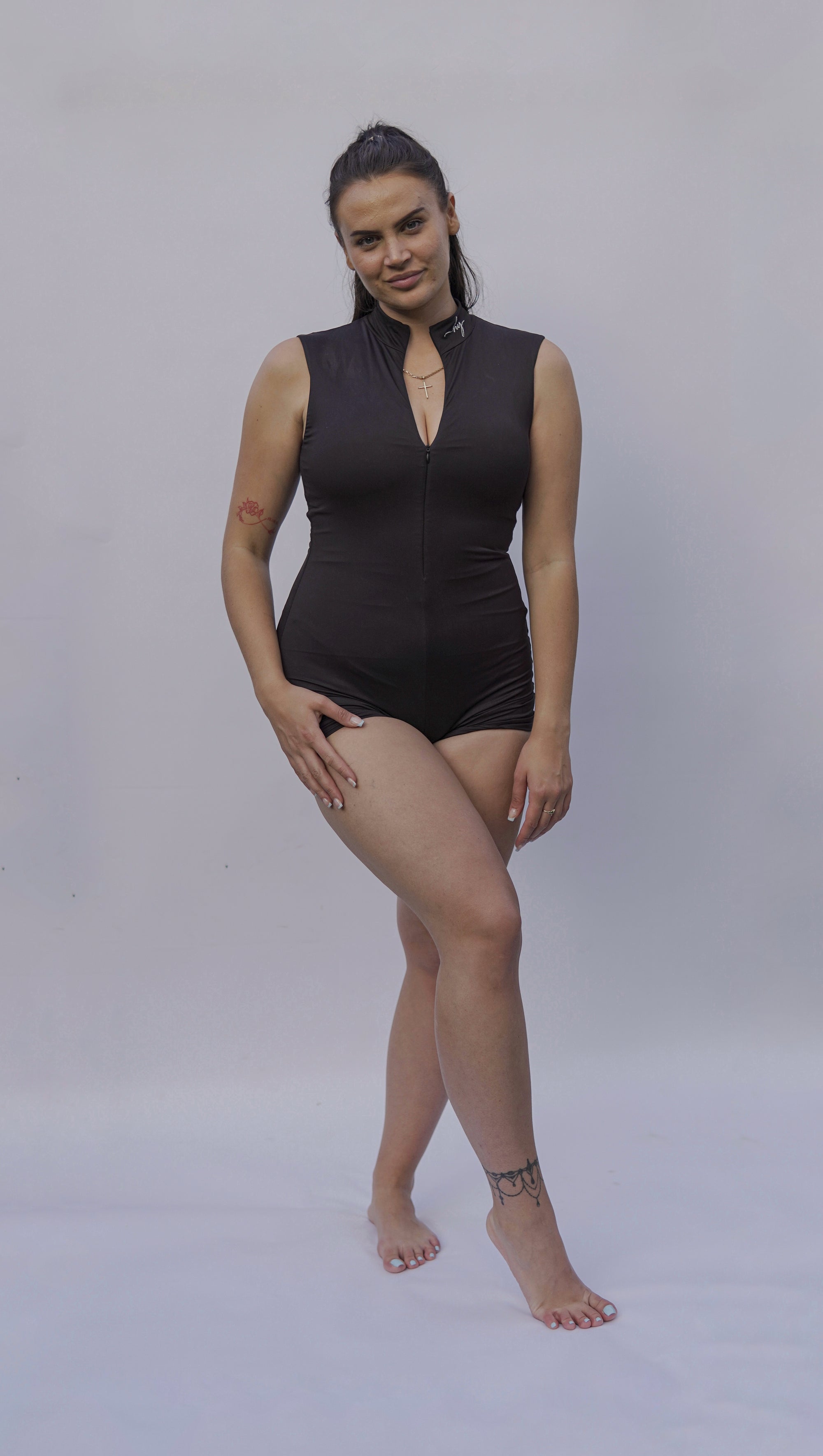Sculpting Sleeveless Swimsuit with Shorts