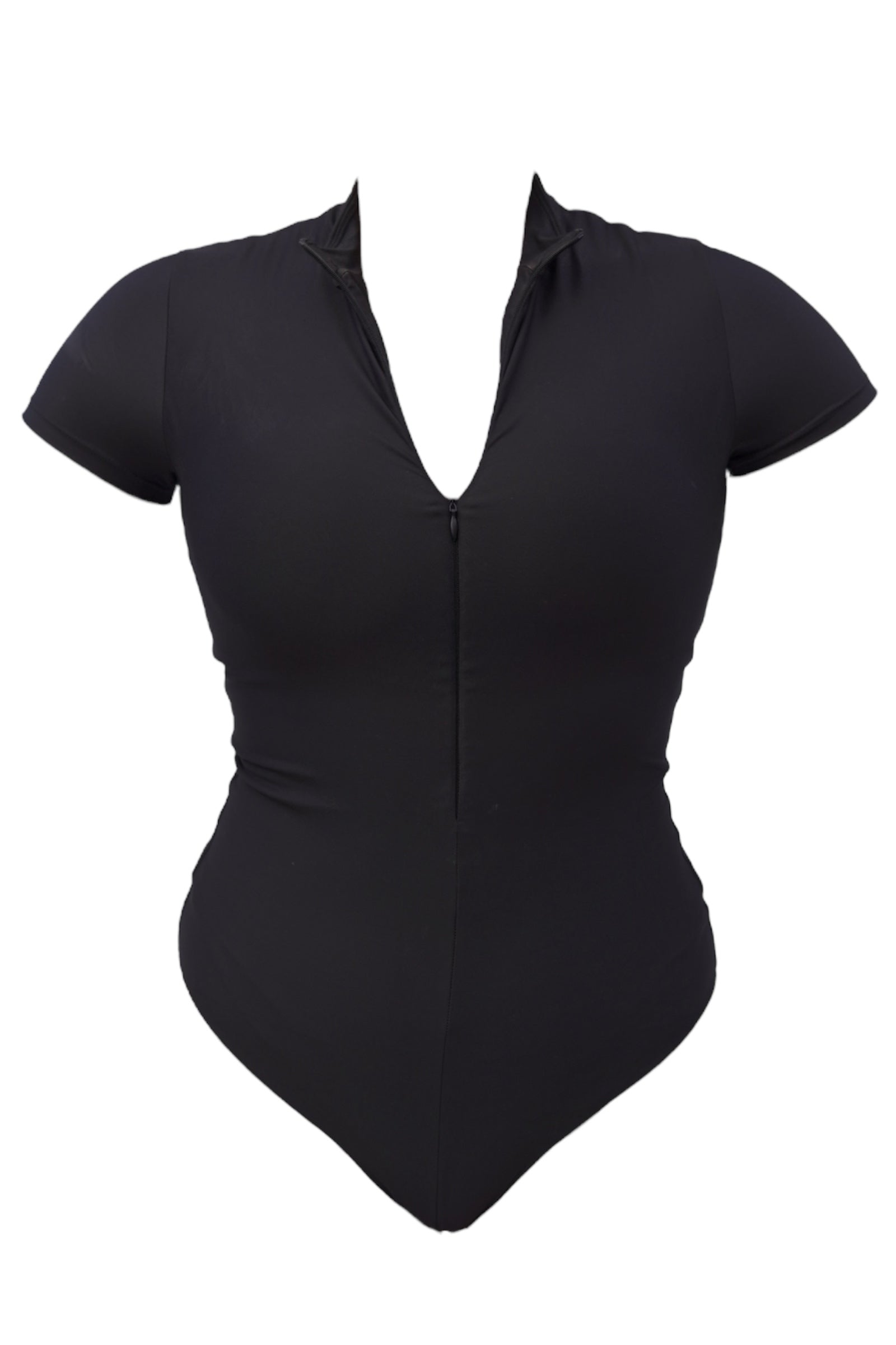 Short Sleeve Collared Shapewear Swimsuit