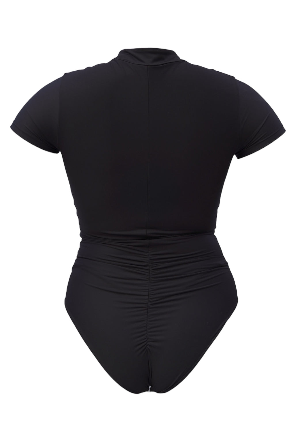 Short Sleeve Collared Shapewear Swimsuit