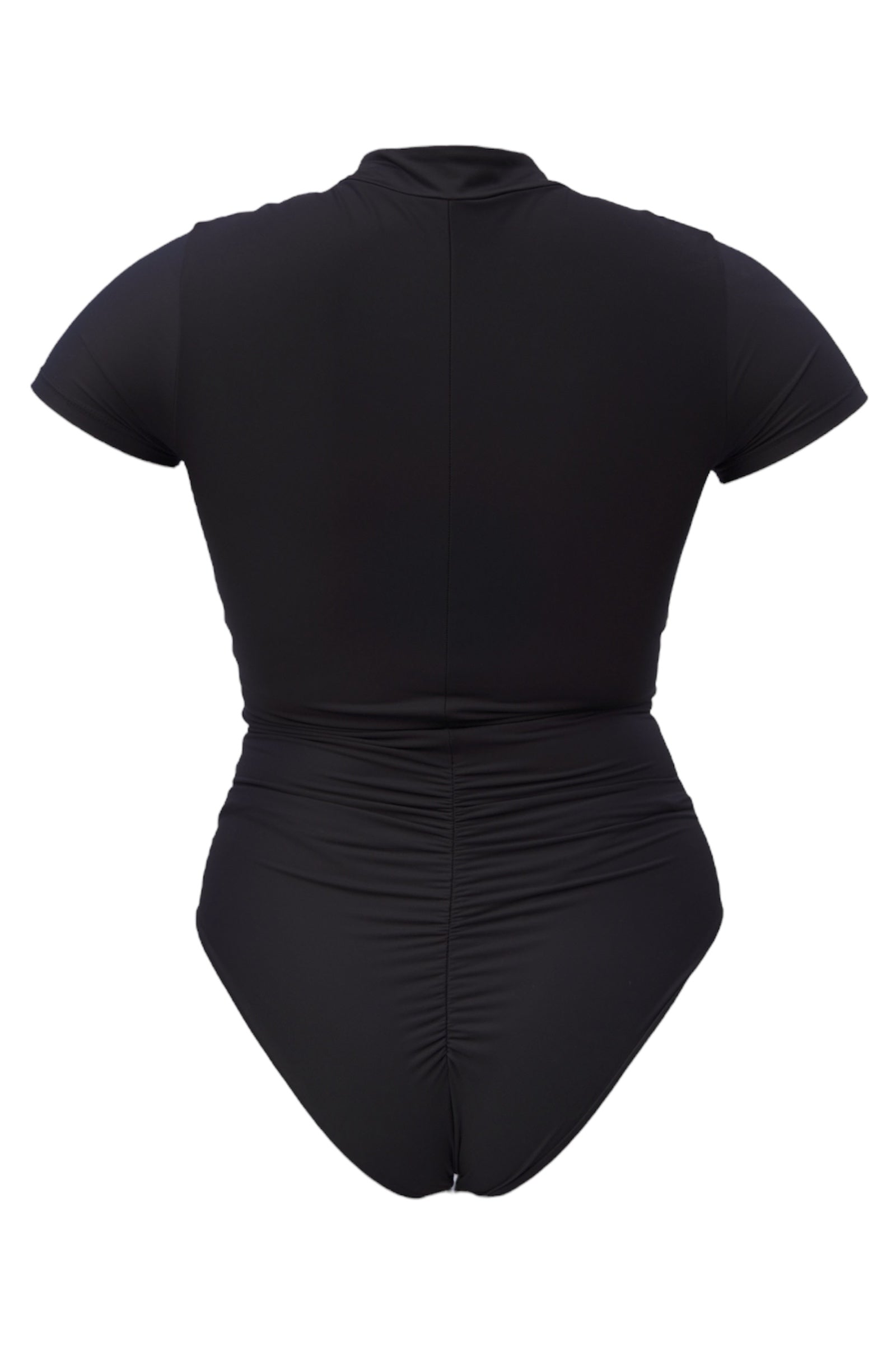 Short Sleeve Collared Shapewear Swimsuit
